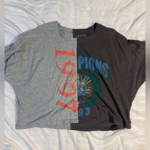 Aeropostale Dark Gray and Light Gray Tee